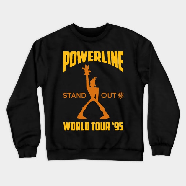 Powerline Stand Out World Tour 95 Crewneck Sweatshirt by talida_illustration